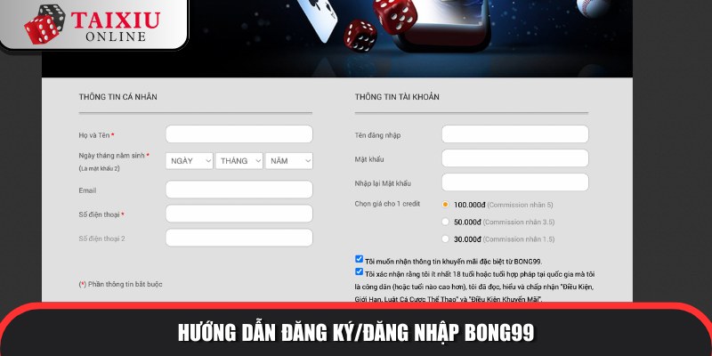 huong dan dang ky dang nhap BONG99 780 Đăng ký nhận code 100K từ nền tảng