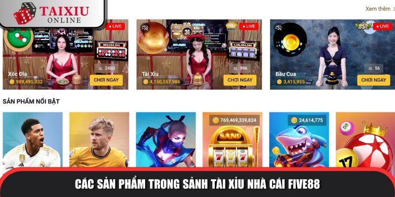 sanh tai xiu nha cai FIVE88 555 Sảnh tài xỉu đổi thưởng làm mưa làm gió thị trường